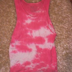 homemade tie dye cropped tee
